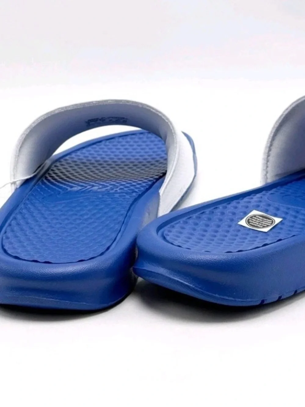 NEW Nike Benassi JDI Sandals Mens Blue White Red Slip On Slipper 343880 410 9-13